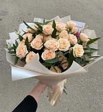 Букет Кремовые розы Латте в Рыбное 