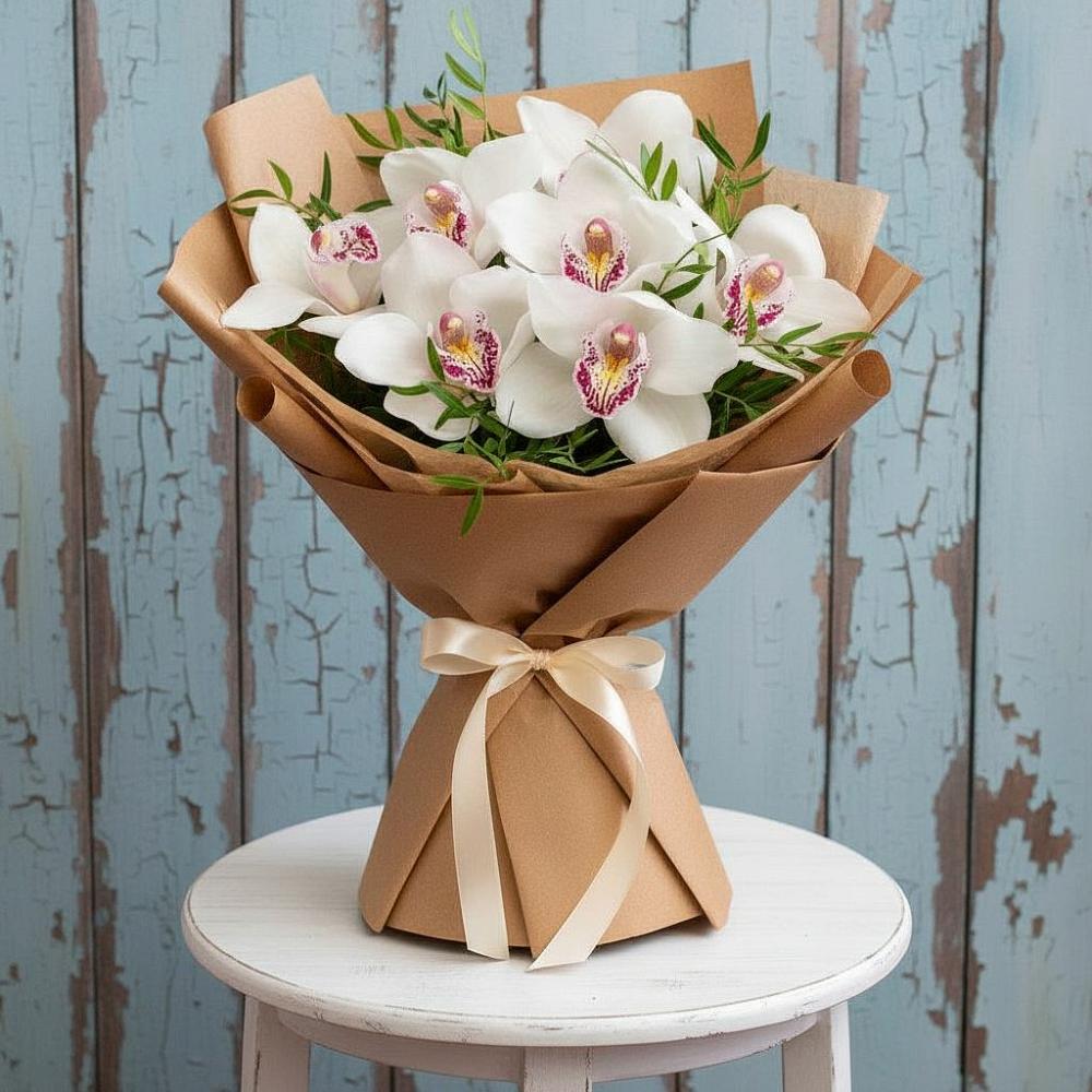 Букет цветов из: Орхидеи и Розы в Рыбное 