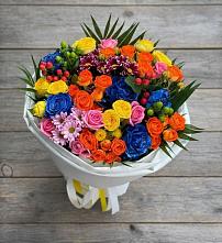 Букет цветов из:  Розы и Хризантемы в Рыбное 
