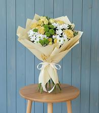 Букет цветов из:  Хризантемы и Розы в Рыбное 