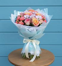 Букет цветов из:  Хризантемы и Розы #REPLACE_PRED# Рыбное 